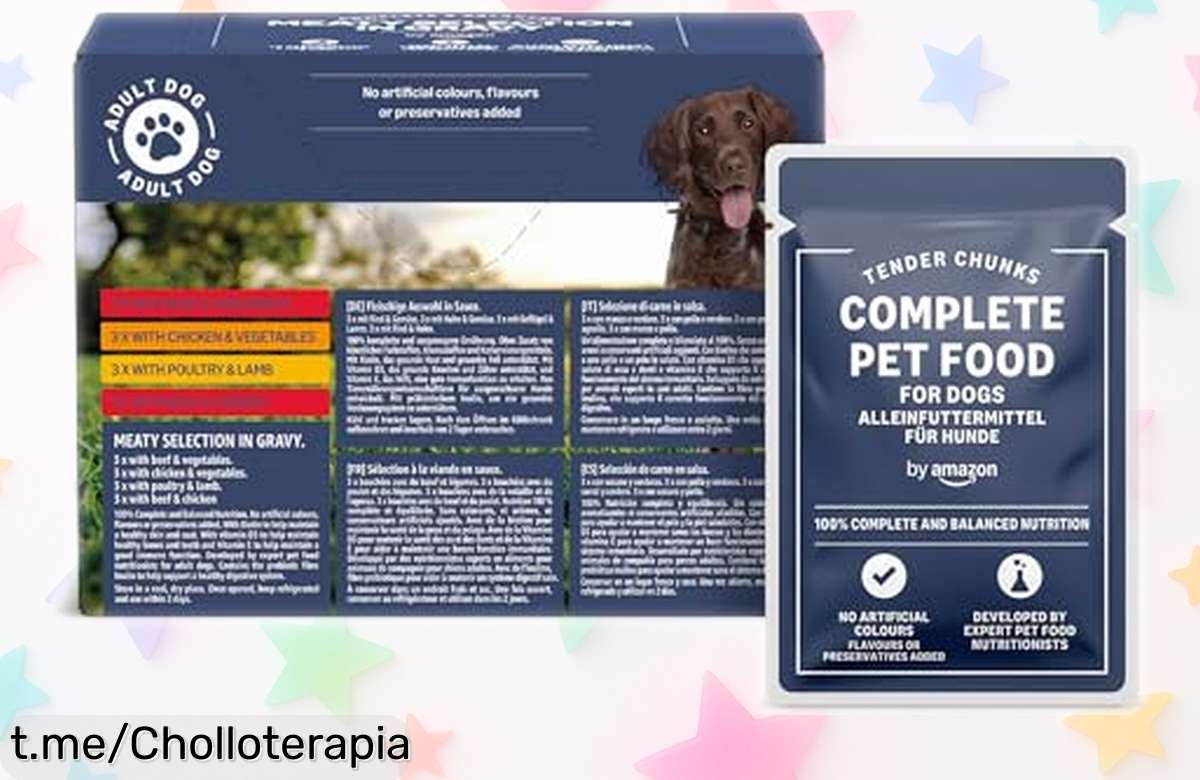 Alimento completo para perros adultos de Amazon: ¡super chollo en precio rebajado que hará feliz y fuerte a tu mejor amigo! Cuídalo hoy mismo, no te lo pierdas.