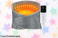 Almohadilla eléctrica de Lotus con control de temperatura, un aliento cálido para combatir el frío y aliviar tus dolores; ¡siente el alivio ahora antes que se agote!