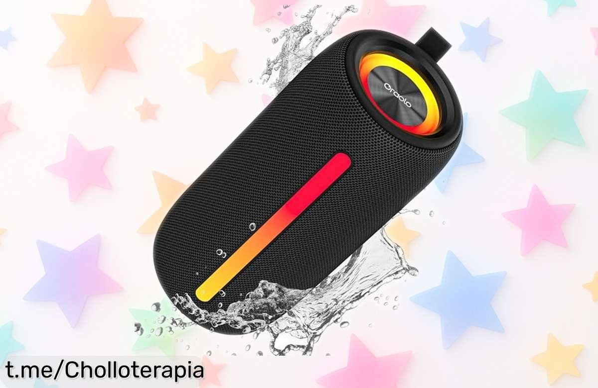 Altavoz Bluetooth portátil con sonido potente y luces RGB: ¡apresúrate a conseguir tu super chollo y disfruta de 30 horas de música en tus fiestas!