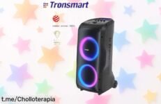 Altavoz Tronsmart Halo 300: ¡240 W de pura fiesta y 20 horas de música continua! Descuento brutal por tiempo limitado, no te quedes sin el tuyo y monta la mejor juerga en casa.