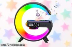 Altavoz bluetooth GOXAEEE con lámpara y carga inalámbrica a un precio rebajado que nunca esperaste, ¡dale luz y sonido a tu vida ahora mismo antes de que se agote!