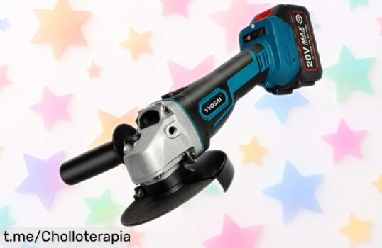 Amoladora angular inalámbrica VVOSAI 20V, ¡potencia sin límites y un descuento brutal! No dejes pasar este super chollo que transformará tu forma de trabajar.