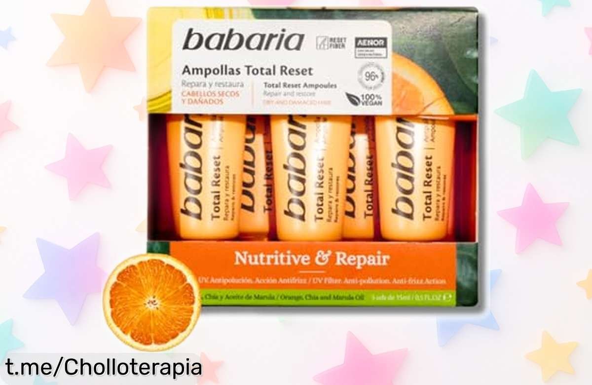 Ampollas para el cabello Babaria Total Reset con descuento brutal, ¡tu cabello fuerte, sin frizz y súper hidratado te está esperando! Corre que vuelan.