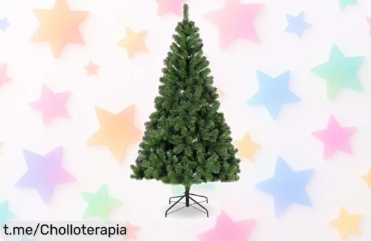 Árbol de Navidad artificial de 150 a 210 cm, calidad top y montaje súper fácil, ¡aprovecha esta caída de precio que se va volando y llena tu hogar de alegría ya!