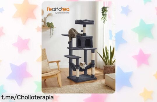 Arbolito Feandrea de 143 cm: el mejor parque para tu gato a un precio loco, ¡aprovecha esta rebaja brutal y regálale la felicidad que merece ya!