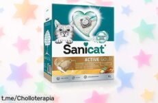 Arena para gatos Sanicat 6L con aroma de argán, control total de olores y precio rebajado ¡no dejes escapar este ofertón que tu gato se merece ya mismo!