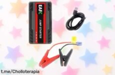 Arrancador de batería portátil 1200A: super chollo que no puedes dejar pasar, ¡tu coche te lo agradecerá! Date prisa que vuelan y nunca más te quedarás tirado.