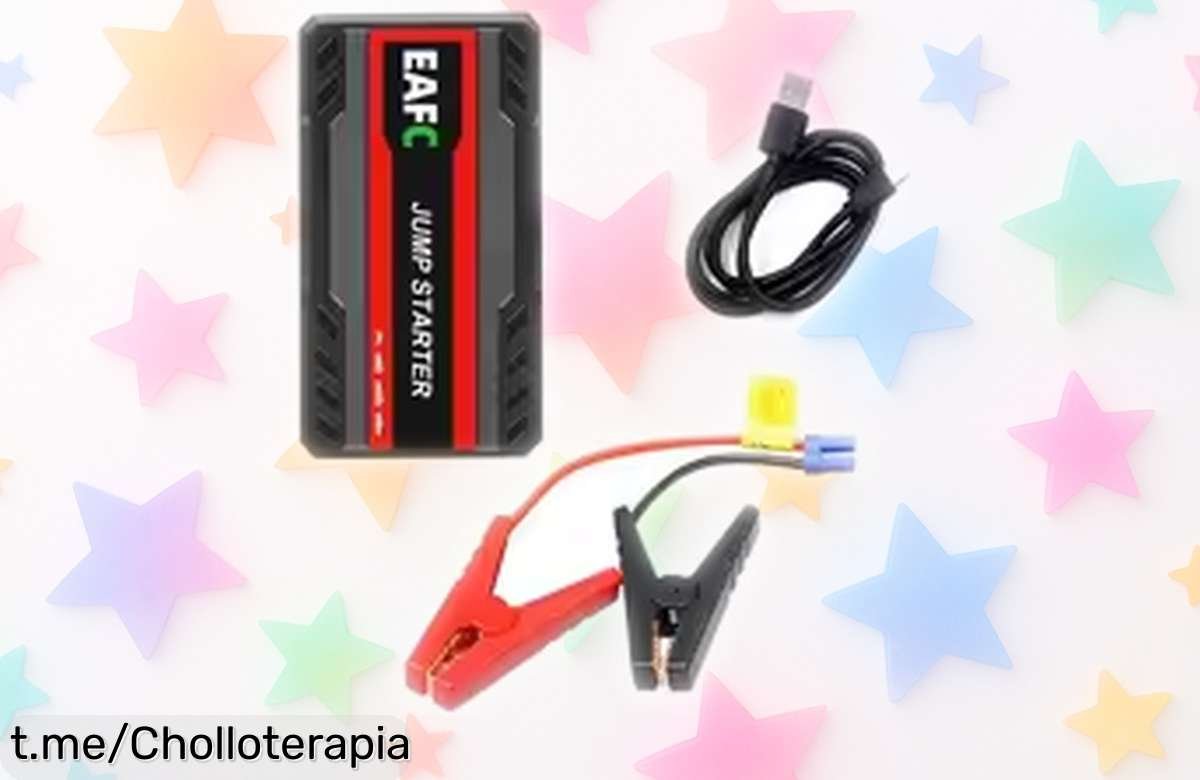 Arrancador de batería portátil 1200A: super chollo que no puedes dejar pasar, ¡tu coche te lo agradecerá! Date prisa que vuelan y nunca más te quedarás tirado.