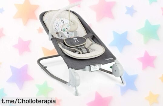 Asiento Happy Belly con música y vibración que mece a tu bebé: ¡Super chollo a precio rebajado para sacar sonrisas! No te pierdas esta oferta única.