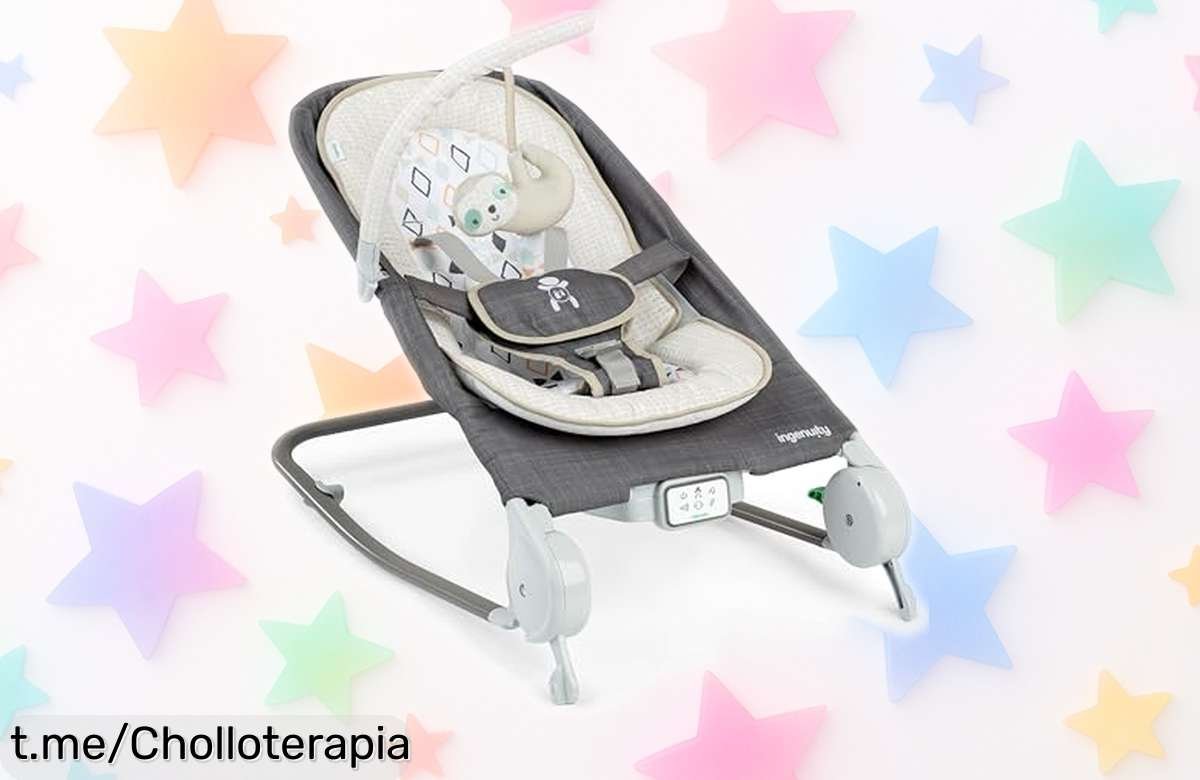 Asiento Happy Belly con música y vibración que mece a tu bebé: ¡Super chollo a precio rebajado para sacar sonrisas! No te pierdas esta oferta única.