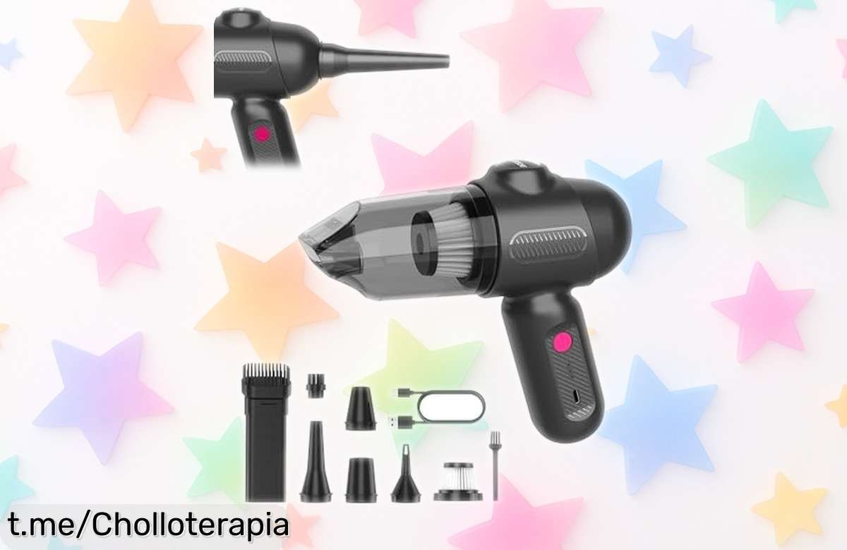 Aspirador de mano 4 en 1 súper potente que hará que limpiar sea pan comido a un precio rebajado. No te pierdas esta oferta limitada y disfruta de la limpieza sin esfuerzo.