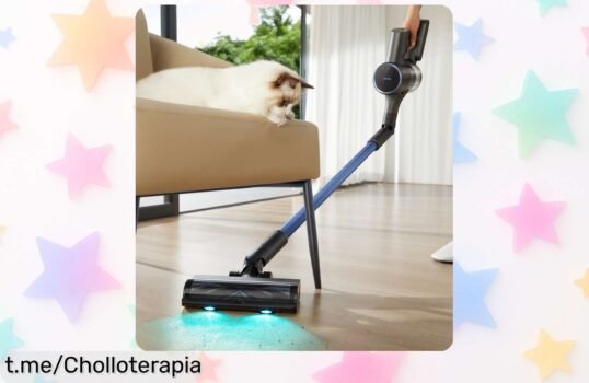 Aspirador potente Mova S4 Detect con pantalla LED y duración de 90 minutos, ¡no te pierdas esta caída de precio única que hará brillar tu casa ya!