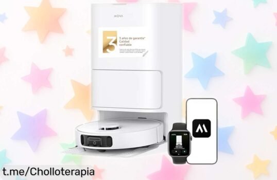 Aspirador y fregasuelos Robot Mova E30 Ultra, succión potente de 7000 Pa a precio rebajado; transforma tu hogar en un lugar limpio y feliz ¡No te lo pierdas que se agota!