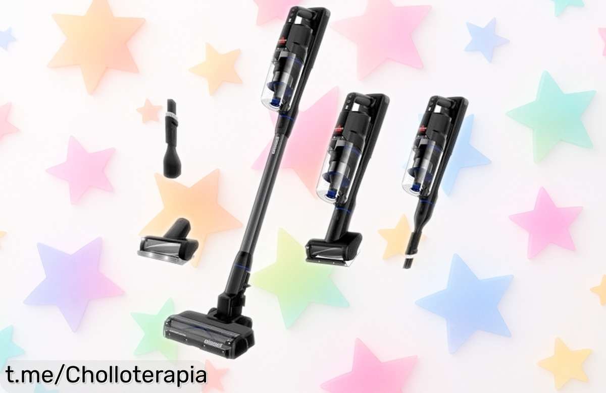 Aspiradora escoba Bissell PowerClean FurGuard con luces especiales y rodillo antienredos a un precio loco ¡No dejes pasar este chollazo que hará tu limpieza más fácil y divertida!