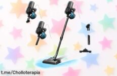 Aspiradora escoba Cecotec Conga Thunderbrush 560, super chollo a precio rebajado: ¡potente y ligera para que limpiar sea un paseo! No te quedes sin la tuya y simplifica tu día.