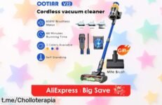 Aspiradora inalámbrica COTIAR V22 con 55000PA, ¡super chollo! Succión imbatible y batería duradera a precio loco por tiempo limitado. Hazla tuya antes que desaparezca, ¡no te arrepentirás!