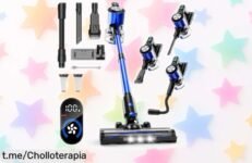 Aspiradora sin cable con 3 modos y 60 minutos de autonomía, ahora a un precio loco ¡No pierdas este super chollo para tener tu hogar impecable ya!