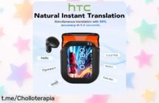 Auriculares inalámbricos Bluetooth HTC NE20 con traducción instantánea y batería duradera, ¡aprovecha este super chollo que te conecta al mundo antes de que se acabe!