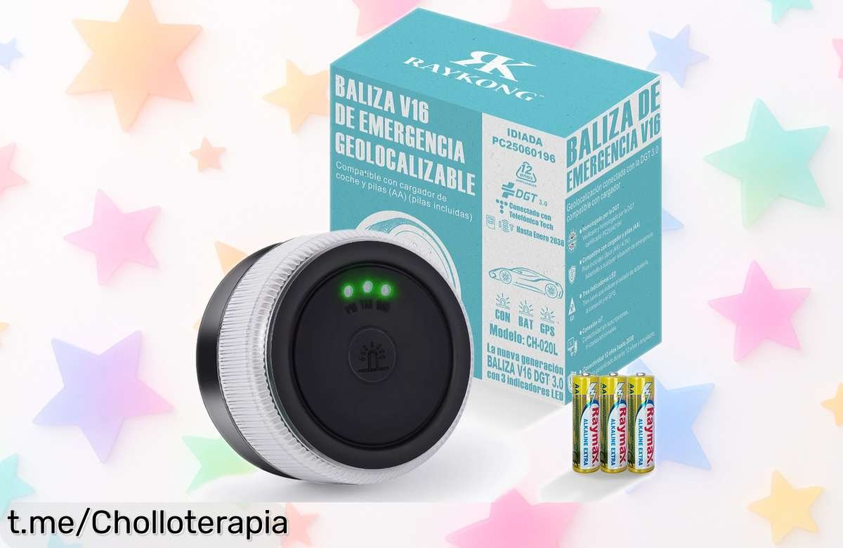 Baliza de emergencia V16 con GPS y LEDs: ¡Descuentazo en seguridad vial! Unidades limitadas, no te quedes sin la tuya y viaja tranquilo.