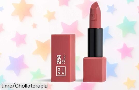 Barra de labios 3INA rosa nude, pigmentación brutal y mate con vitamina E: ¡ofertón para unos labios hidratados que no se van a ir! Aprovecha antes de que desaparezca esta oportunidad.