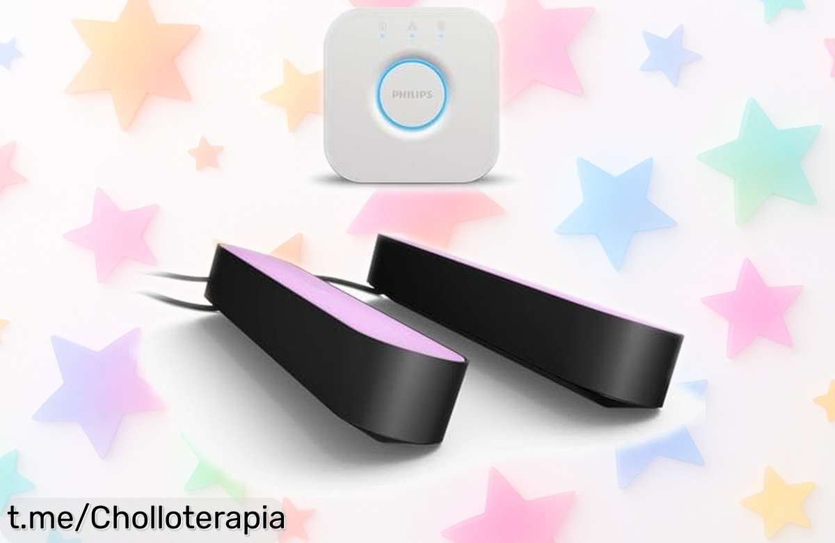 Barras de luz Philips Hue Play con colores infinitos, ahora a un precio rebajado que no te puedes perder. ¡Ilumina tu hogar y crea magia en segundos!