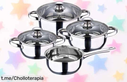Batería de cocina 7 piezas San Ignacio Faro en acero inoxidable ahora a un precio loco ¡Haz que tu cocina brille con este super chollo antes de que se acabe!