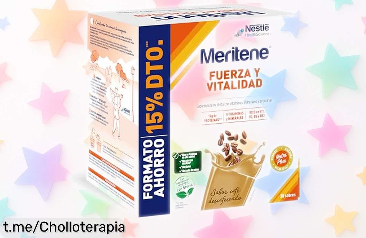 Batidos de café descafeinado Meritene para fuerza y vitalidad, ¡super chollo que refuerza tus músculos! No dejes pasar esta oportunidad única, compra ya antes que se agoten.