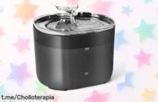 Bebedero silencioso para gatos Romon 2,2L con filtro de 4 etapas a precio rebajado; ¡da agua fresca y sana a tu mascota sin complicaciones! No te lo pierdas.