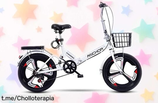 Bicicleta plegable ZLYJ de 20 pulgadas con frenos de disco y suspensión a un precio loco, ¡no te quedes sin la tuya y siente la libertad en cada paseo!