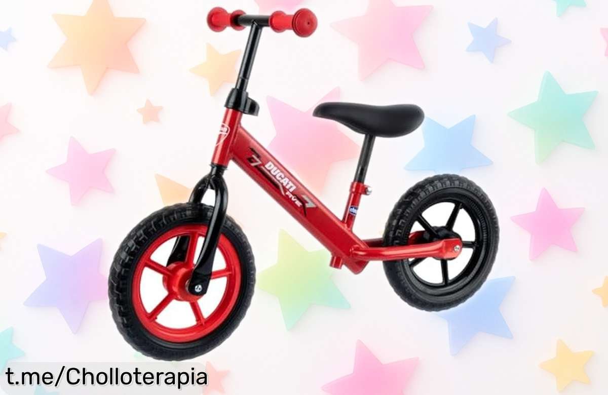 Bicicleta sin pedales Chicco perfecta para niños: ¡super chollo en precio rebajado! Ideal para aprender equilibrio, no dejes pasar esta oportunidad y ve a jugar.