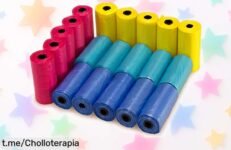 Bolsas para excrementos de perro Arquivet en colores vivos, 300 unidades a precio rebajado: ¡haz que cada paseo sea más divertido y sin preocupaciones! ¡No te quedes sin ellas!