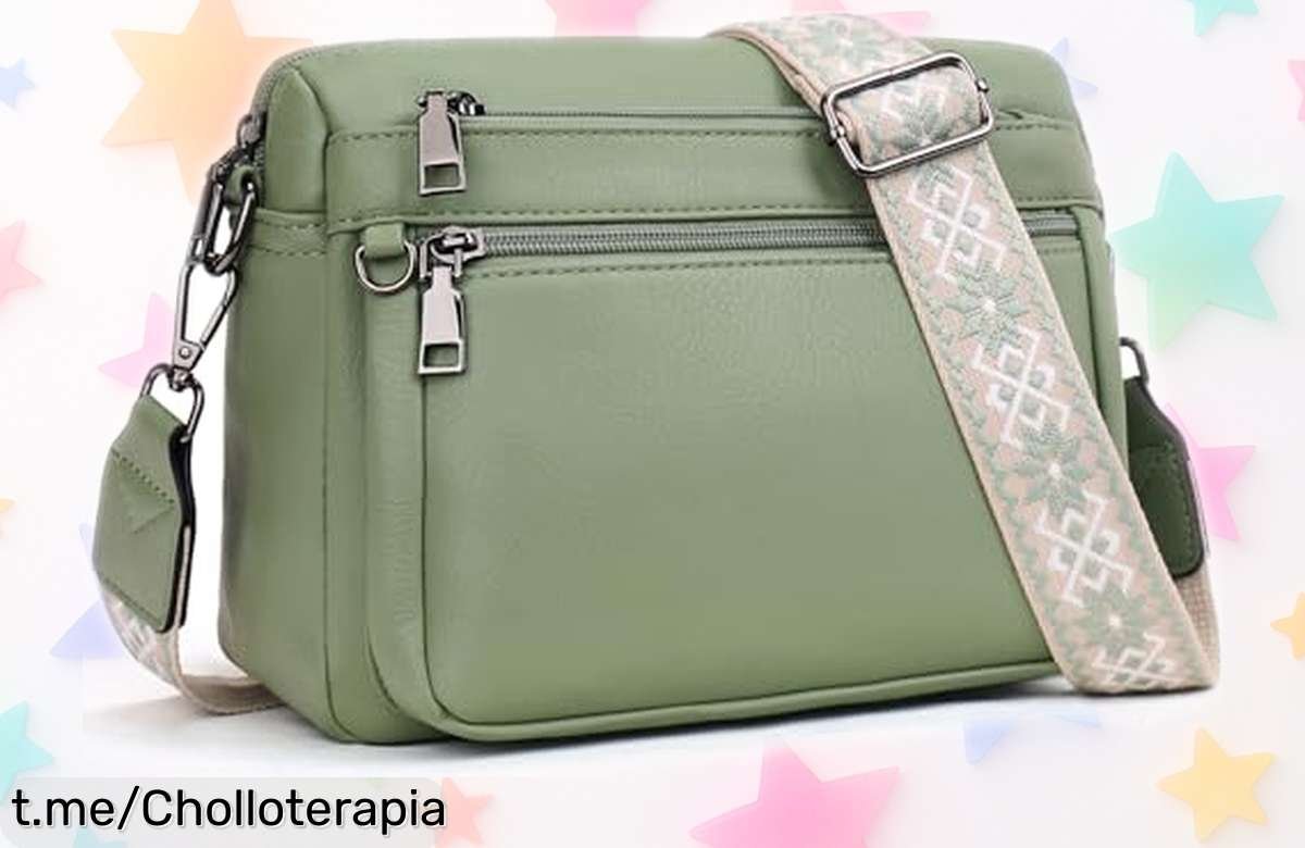 Bolso cruzado MUIIKOLA: seguridad y estilo en un producto de piel sintética, ahora rebajado a un precio loco que te hará brillar. ¡No te lo pierdas!