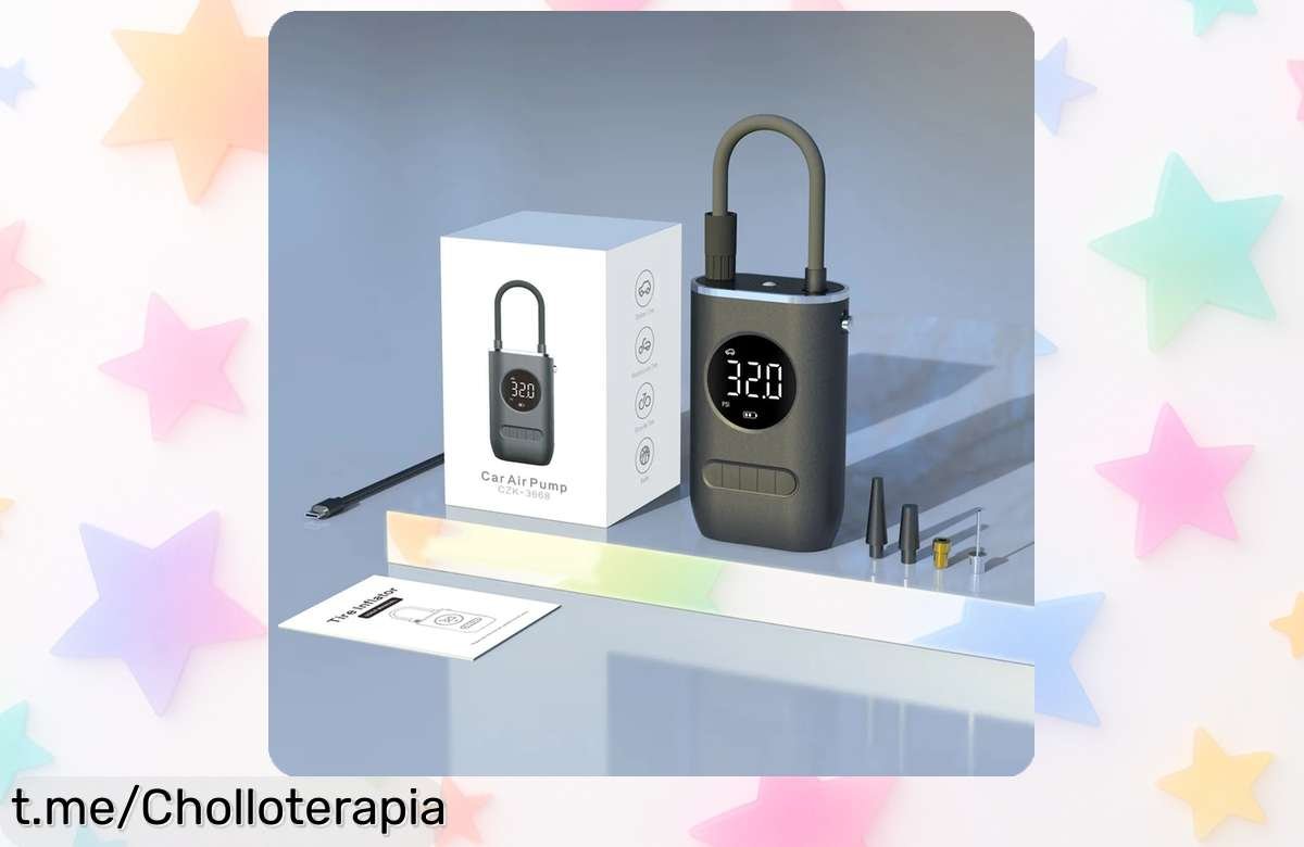 Bomba infladora inalámbrica portátil con pantalla digital para coche, ¡descuento brutal que vuela! Siente la tranquilidad al instante, corre y aprovecha esta oferta limitada.