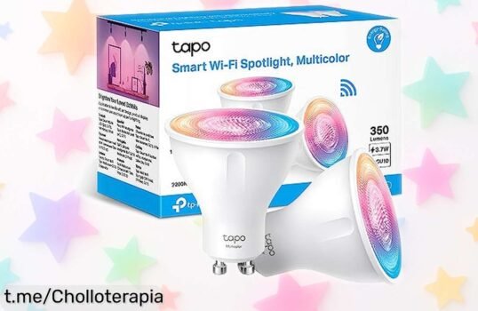 Bombillas LED inteligentes Tapo GU10 a precio rebajado, ¡da vida a tu hogar con 16 millones de colores y control desde tu móvil! No te quedes sin ellas.