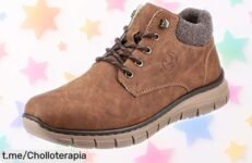 Botas de moda Rieker B5632 para hombre, diseño que destaca y con un precio rebajado; aprovecha este super chollo antes de quedarte sin ellas y mejora tu estilo ¡ya!