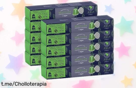 Café brasileño 100% arábica compatible con Nespresso: ¡Ofertón de 100 cápsulas frescas a precio muy bajo para que tus mañanas sean energizadoras y deliciosas!