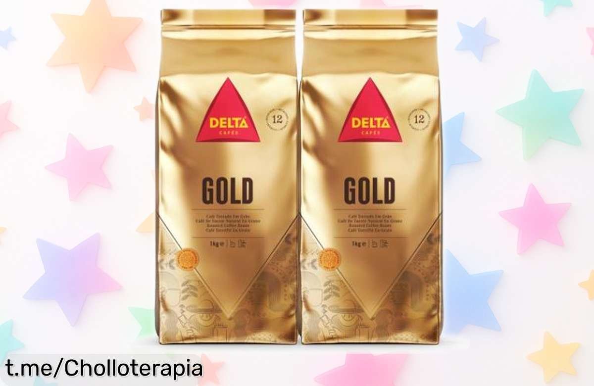 Café en grano Delta Cafés Gold Natural 2 packs de 500 g con notas a nueces y almendras, ¡aprovecha esta oferta única y deleita tu paladar antes de que desaparezca!