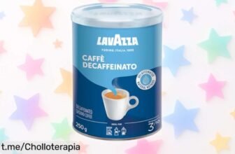 Café molido Lavazza descafeinado con sabor suave y notas de frutos secos, ¡gran oferta que no querrás perderte! Disfruta del espresso irresistible a un precio excepcional.