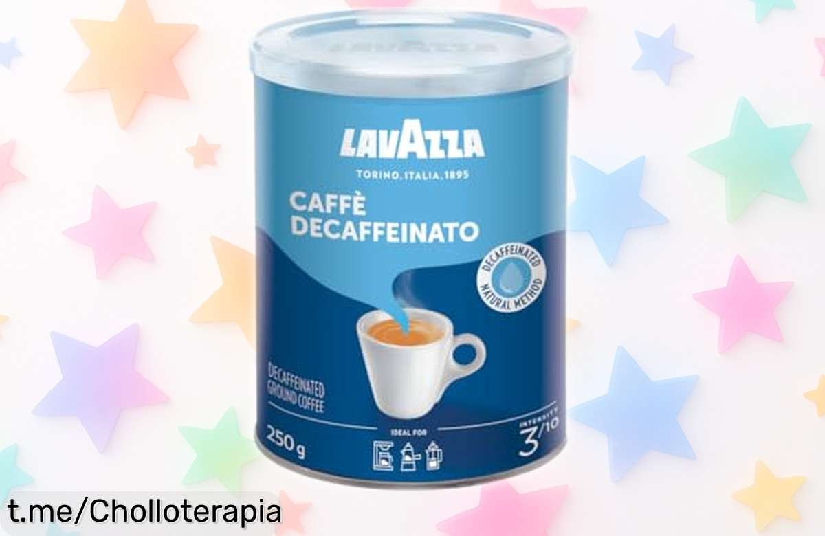 Café molido Lavazza descafeinado con sabor suave y notas de frutos secos, ¡gran oferta que no querrás perderte! Disfruta del espresso irresistible a un precio excepcional.