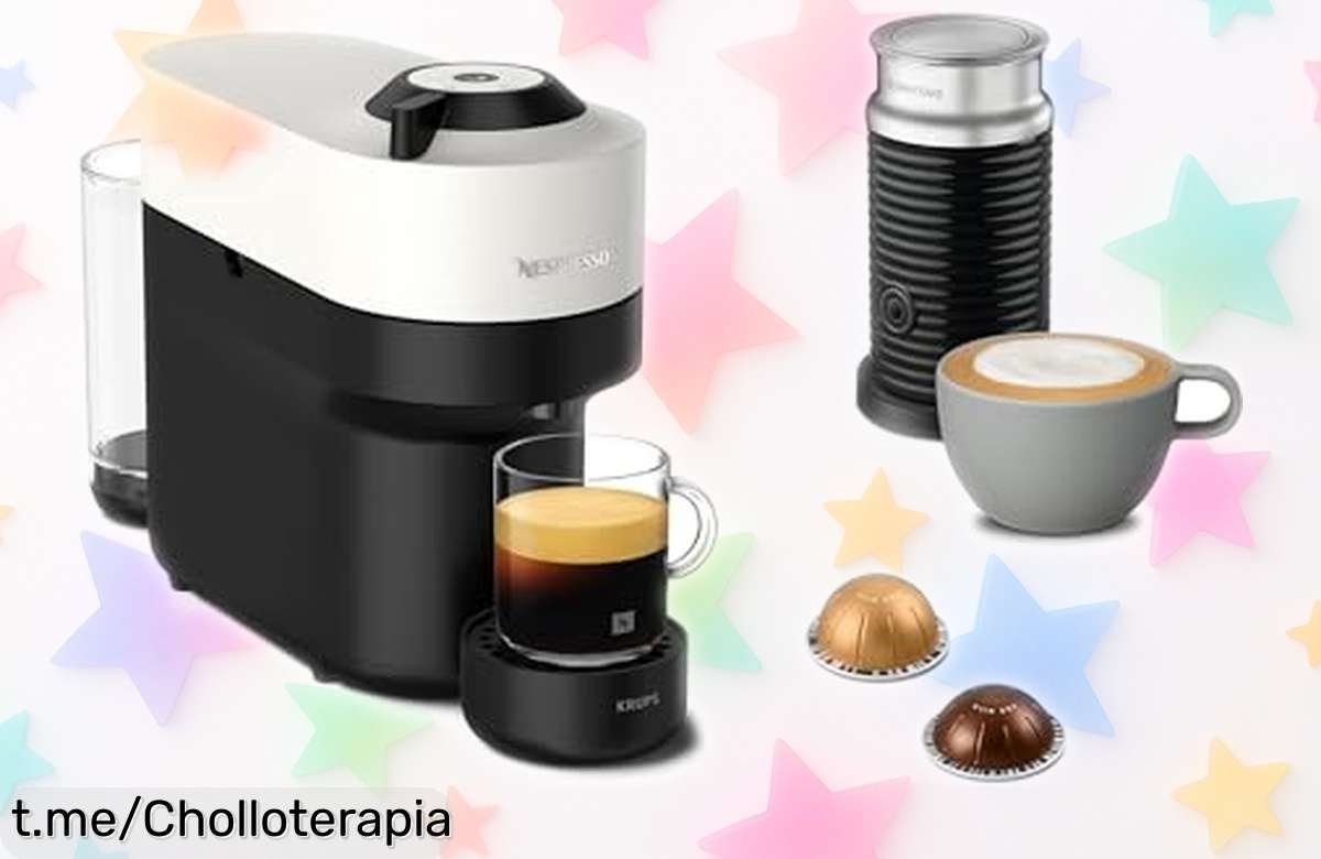 Cafetera Nespresso Vertuo Pop de Krups: espresso perfecto en 4 tamaños, ahora a precio loco. ¡No te pierdas este super chollo y disfruta cada taza que mereces ya!