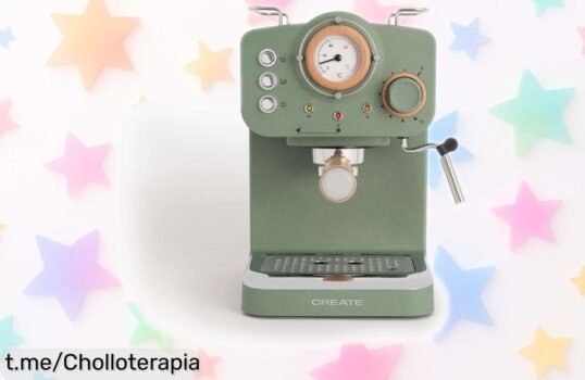 Cafetera express Thera Retro con 20 bares de presión y caída de precio brutal, crea momentos especiales en cada taza ¡aprovéchala antes que se agote!