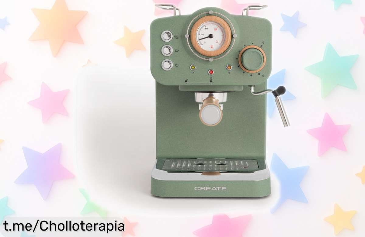 Cafetera express Thera Retro con 20 bares de presión y caída de precio brutal, crea momentos especiales en cada taza ¡aprovéchala antes que se agote!