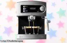 Cafetera express manual Cecotec con 20 bares y vaporizador: ¡disfruta el café de tus sueños a un precio rebajado, date prisa que se agotan y lleva la cafeteria a casa!