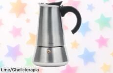 Cafetera italiana Jata CAX104 en acero inoxidable, súper resistente y multiuso: ¡aprovecha este ofertón para saborear el mejor café a un precio loco antes de que se acabe!