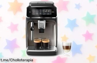 Cafetera súper automática Philips Serie 3300 con espuma perfecta a precio rebajado: ¡disfruta hoy mismo de cada sorbo delicioso y elige tu café favorito!
