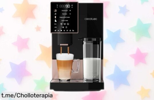 Cafetera superautomática Cecotec con molinillo y 19 bares, ¡nuevo ofertón que hace café perfecto en segundos! Disfruta del sabor sorprendente antes de que se agote.