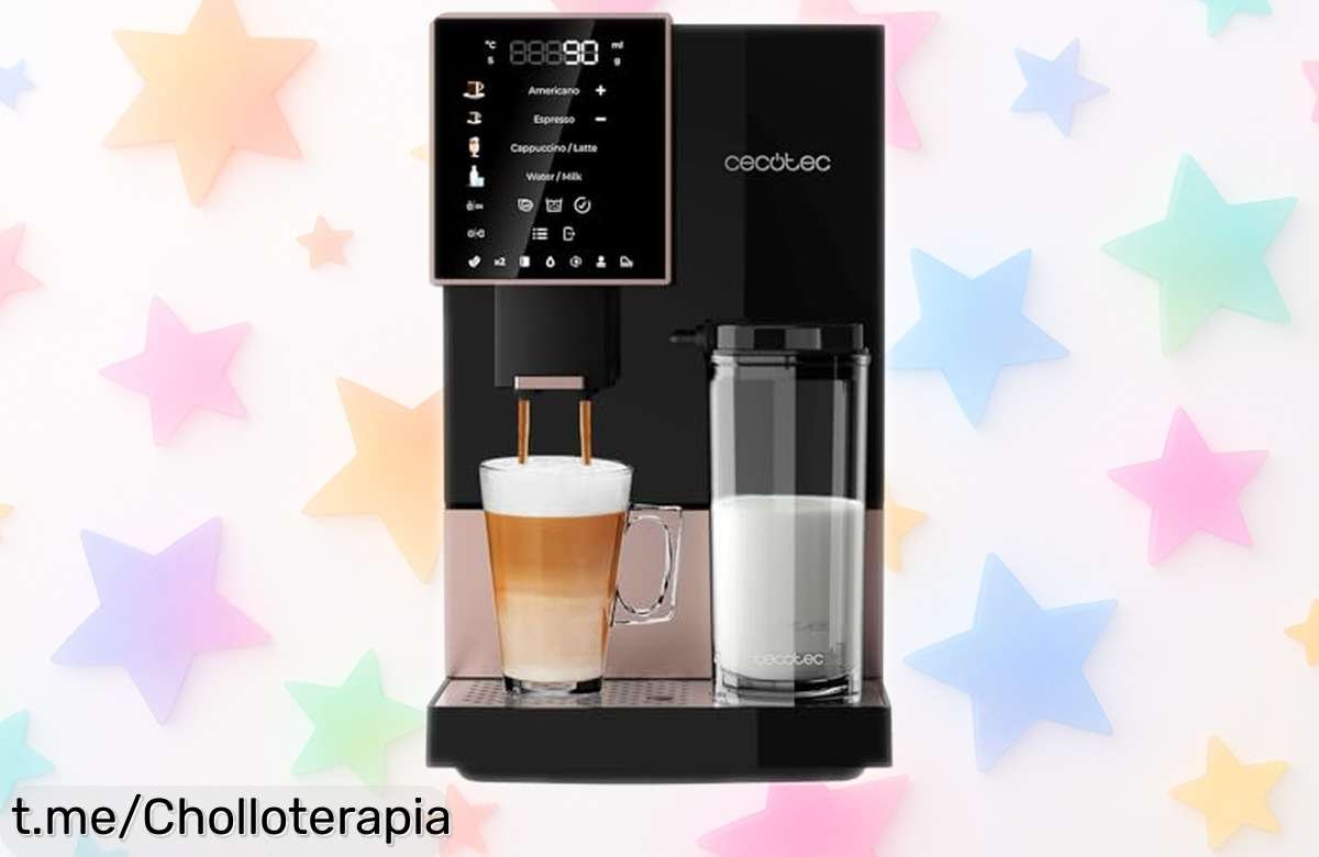 Cafetera superautomática Cecotec con molinillo y 19 bares, ¡nuevo ofertón que hace café perfecto en segundos! Disfruta del sabor sorprendente antes de que se agote.