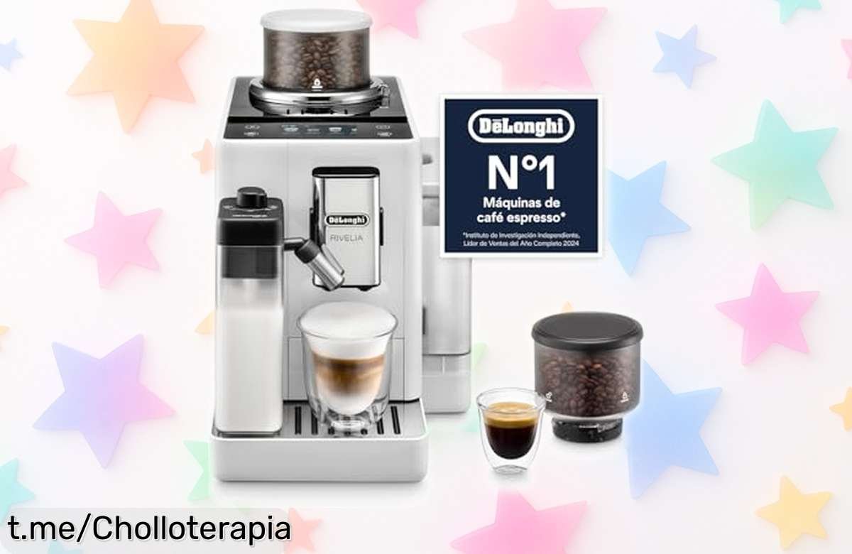 Cafetera superautomática De’Longhi Rivelia: 16 deliciosas bebidas, espumas perfectas y jarra de leche automática a un precio rebajado que no puedes dejar escapar. ¡Hazte con la tuya ya!