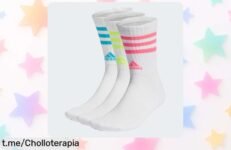Calcetines adidas que no se mueven y lucen geniales, ¡super chollo por tiempo limitado! Dale a tus pies la calidad que merecen sin pensarlo más.