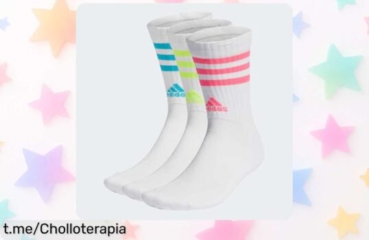 Calcetines adidas que no se mueven y lucen geniales, ¡super chollo por tiempo limitado! Dale a tus pies la calidad que merecen sin pensarlo más.